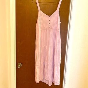 Purple and White Striped Dress